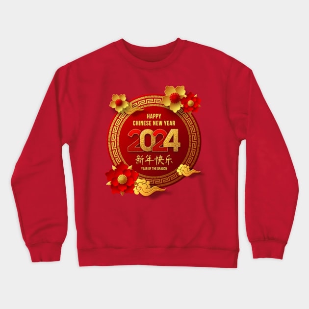 Lunar New Year 2024 The Year Of Dragon 2024 Men Women Kids Crewneck Sweatshirt by AimArtStudio